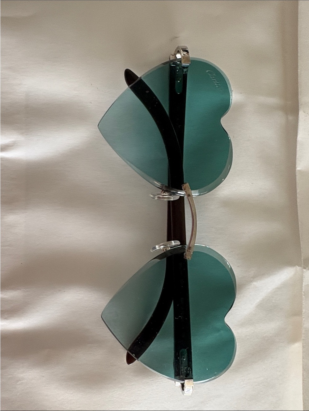 Cartier Teal Heart-Shaped Sunglasses